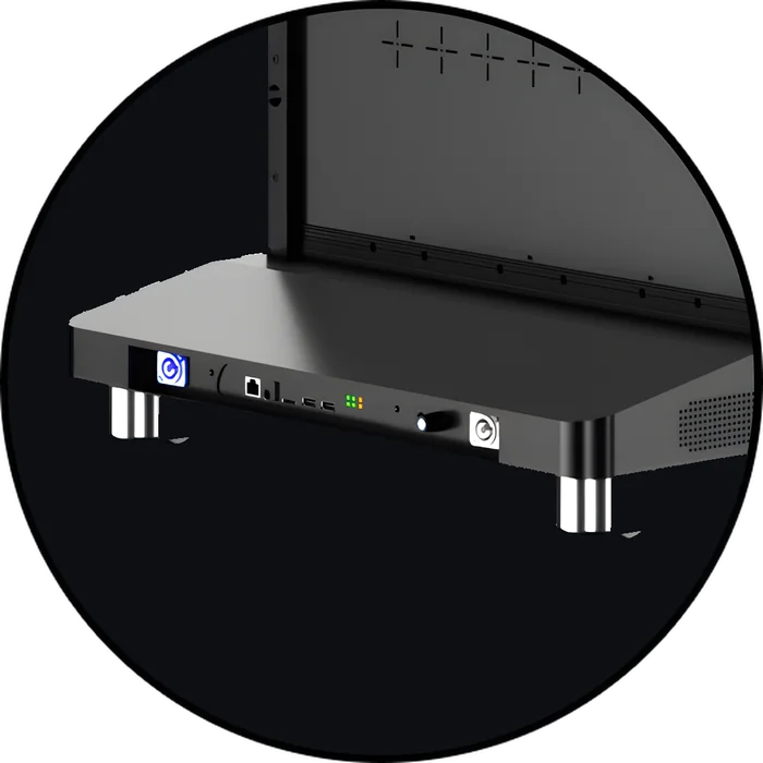 Panneau d'interfaces sur le socle de Fold-Up